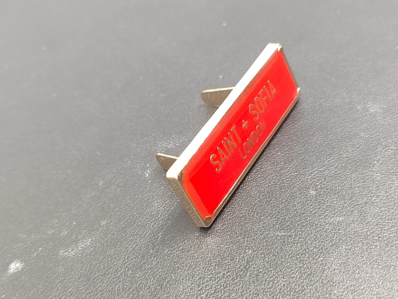 30mm Red Metal Bag Tag