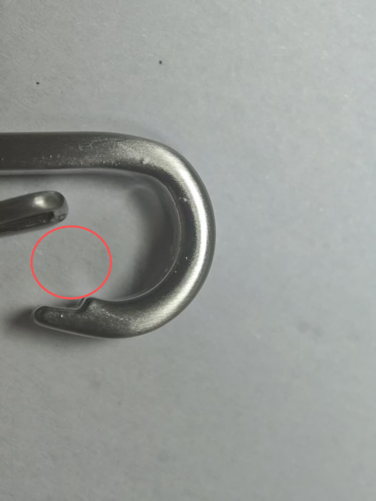 snap hook mouth thickness