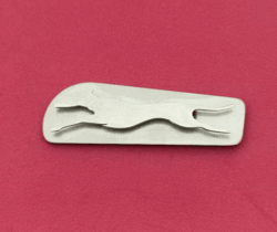 Silver metal bag labels