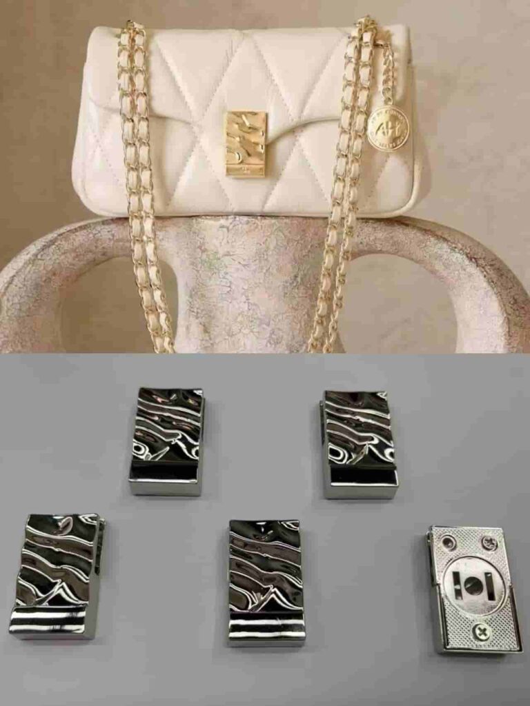 Metal twist turn lock hardware accessory for handbag, purse, tote bag making