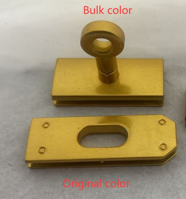 The compare of original color and bulk color