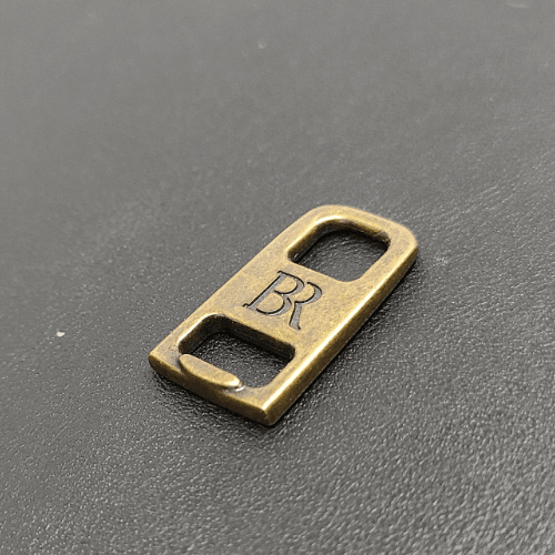 metal zipper puller with logo